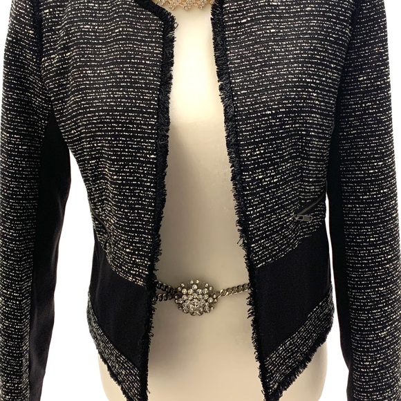 Halogen Black Houndstooth Short Blazer Jacket SP - Picture 5 of 5